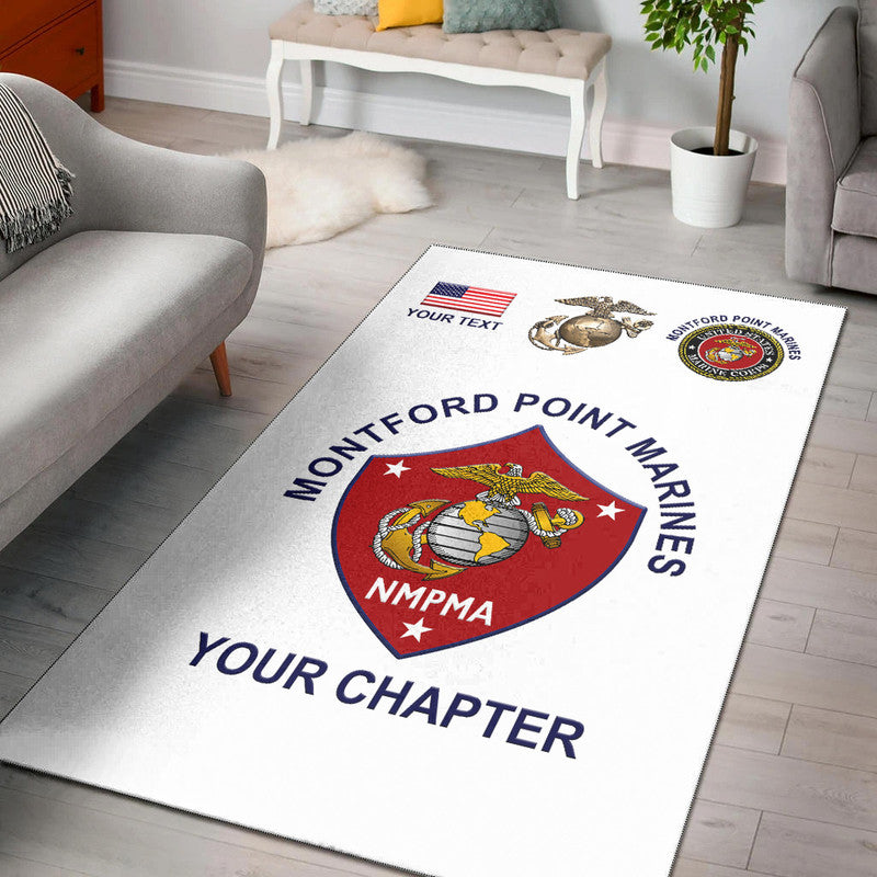 (Custom) Montford Point Marines Area Rug African-American Marine Corps Unique - White LT8 - Wonder Print Shop