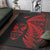 New Zealand Haka Rugby Maori Area Rug Silver Fern Vibes Red LT8 - Wonder Print Shop