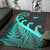 New Zealand Rugby Maori Area Rug Silver Fern Koru Vibes Turquoise LT8 - Wonder Print Shop