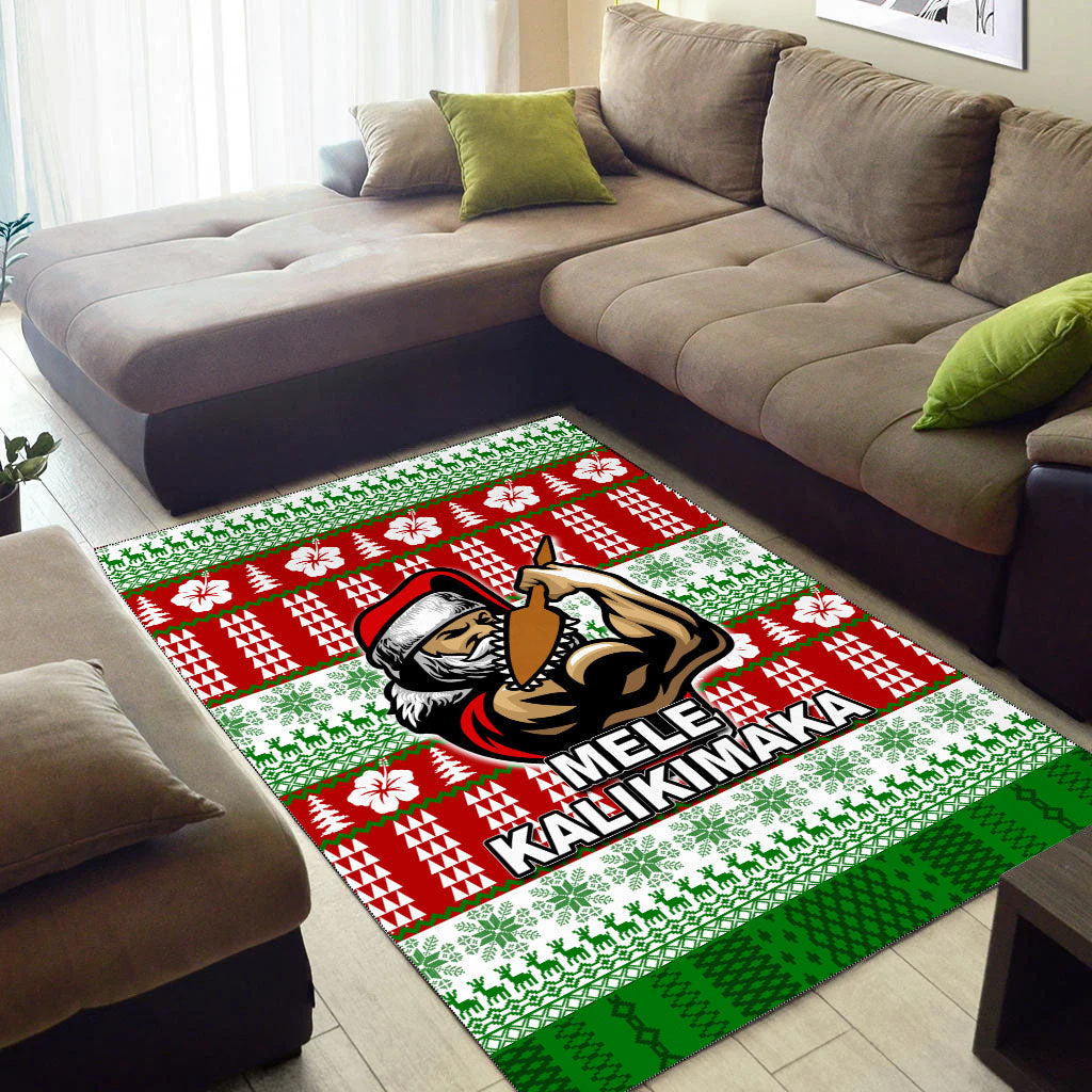 hawaiian-santa-claus-warrior-area-rug-christmas