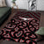 New Zealand Area Rug Maori Graphic Tee patterns Red LT6 - Wonder Print Shop