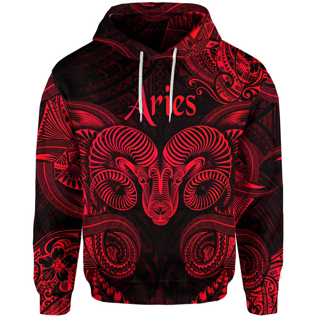 custom-personalised-aries-zodiac-polynesian-hoodie-unique-style-red