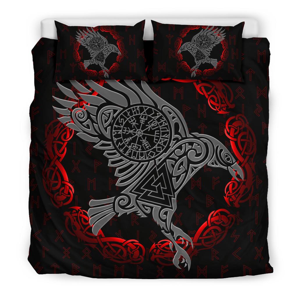 viking-bedding-set-the-raven-of-odin-tattoo