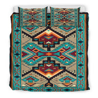 Native American bedding set LT10, multicolor geometric woven-style design