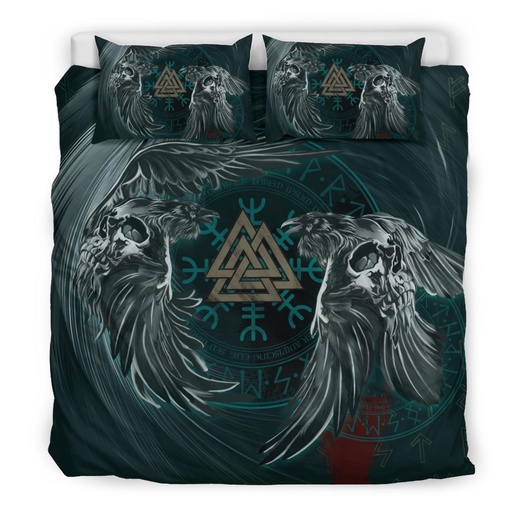 viking-bedding-set-ravens-skull-tattoo-9