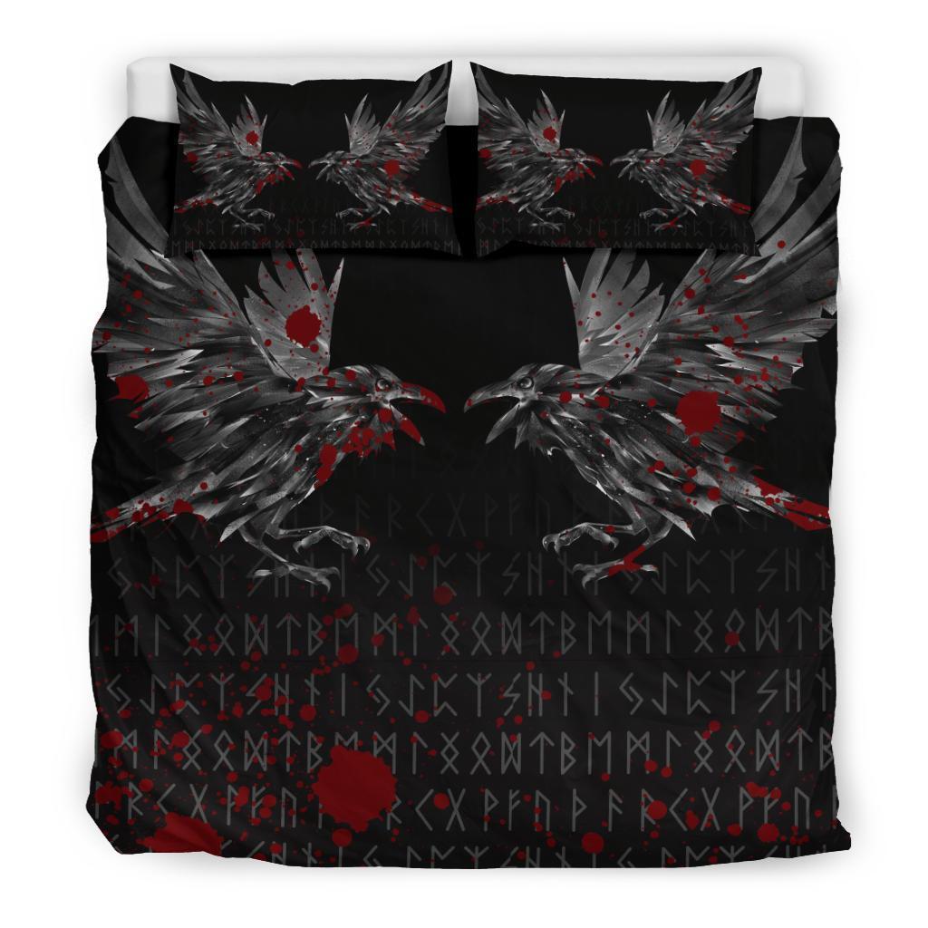 viking-bedding-set-odin-huginn-and-muninn-rune-blood