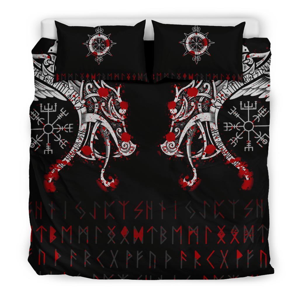 viking-bedding-set-double-dragon-tattoo-and-vegvisir-blood