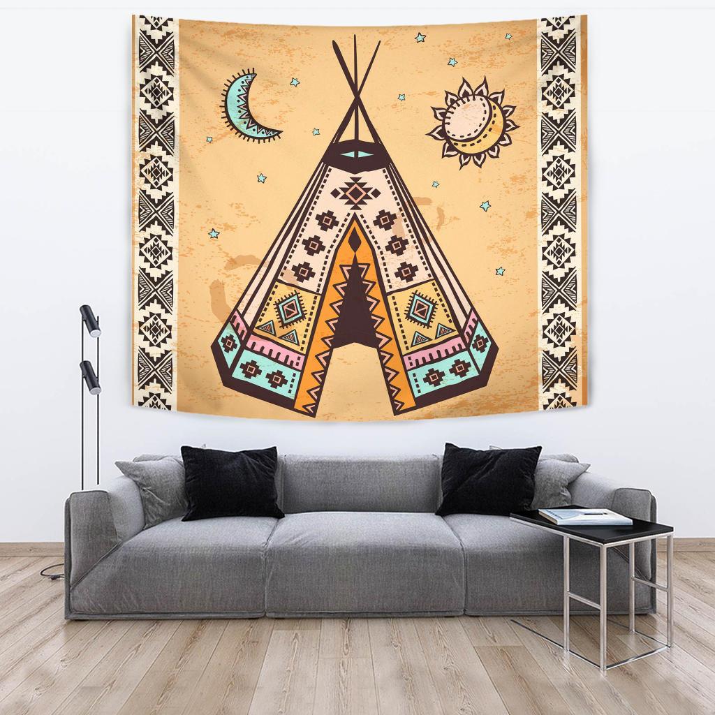 Moon Sun Native American Style Tapestry LT10 - Wonder Print Shop