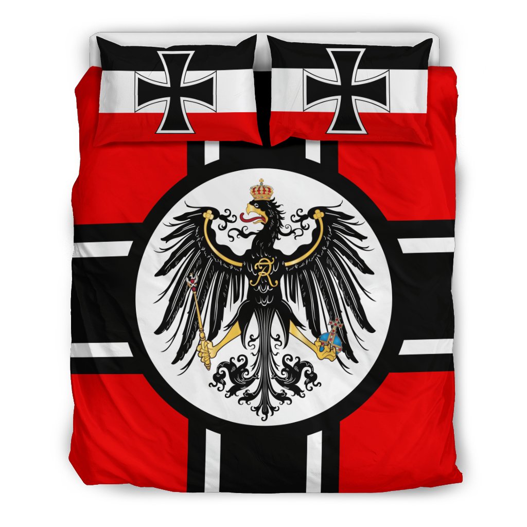 Germany flag bedding set with red/black/white stripes, iron cross, and eagle emblem