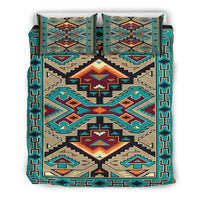 Native American bedding set LT10, multicolor teal and red center motif