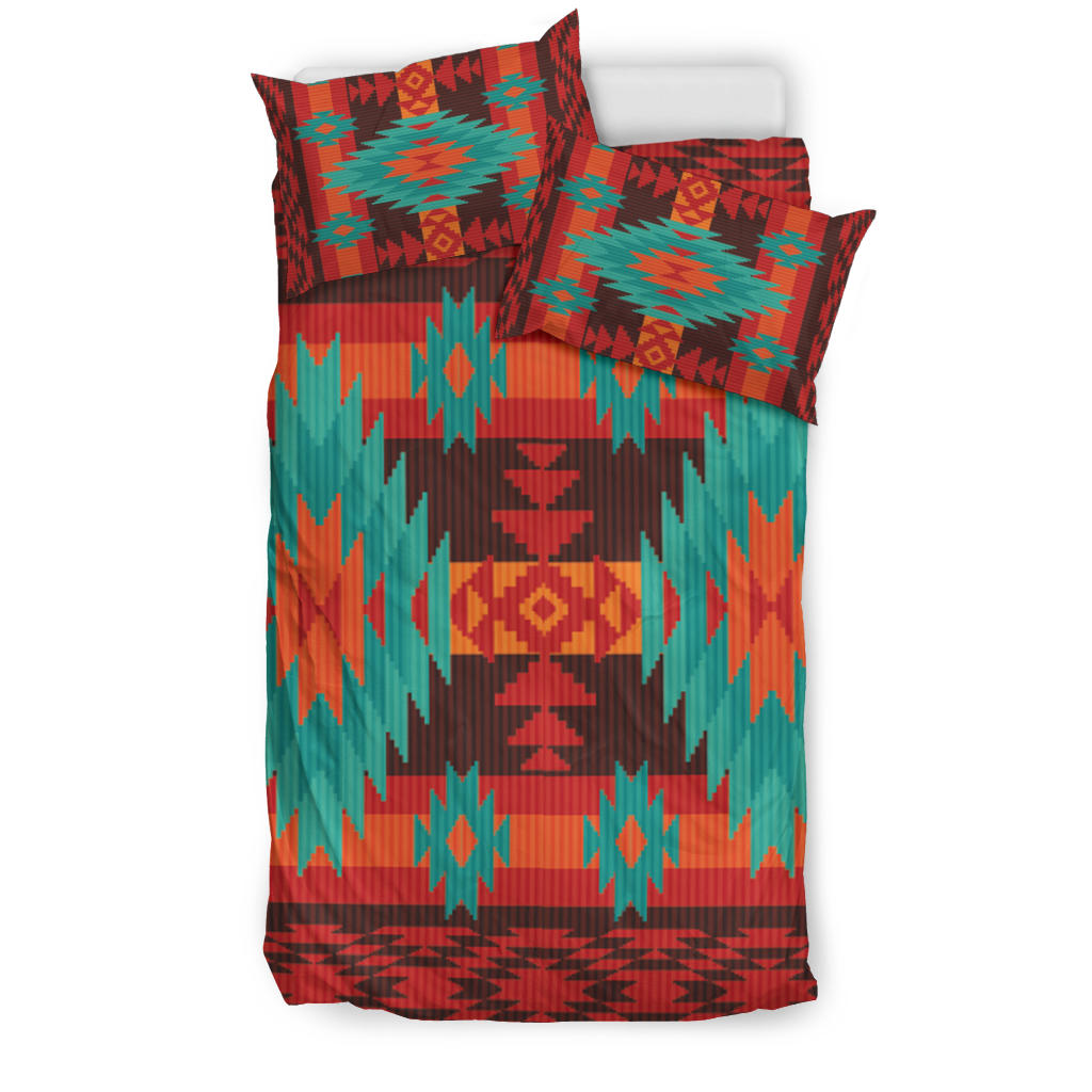 Native American Red Geometric Pattern Bedding Set LT10 - Wonder Print Shop