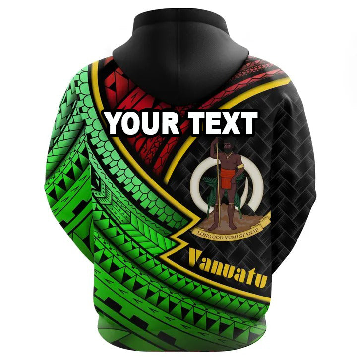 Custom Personalised Vanuatu Hoodie Vanuatu Lauhala Polynesian LT6 - Wonder Print Shop