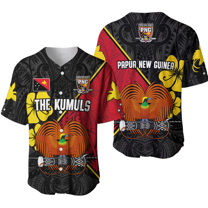 (Custom Text and Number) The Kumuls PNG Hawaiian Shirt Papua New Guinea Polynesian Dynamic Style Black - Wonder Print Shop