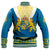 Sweden Baseball Jacket Swedish Coat Of Arms With Scandinavian Flowers - Wonder Print Shop