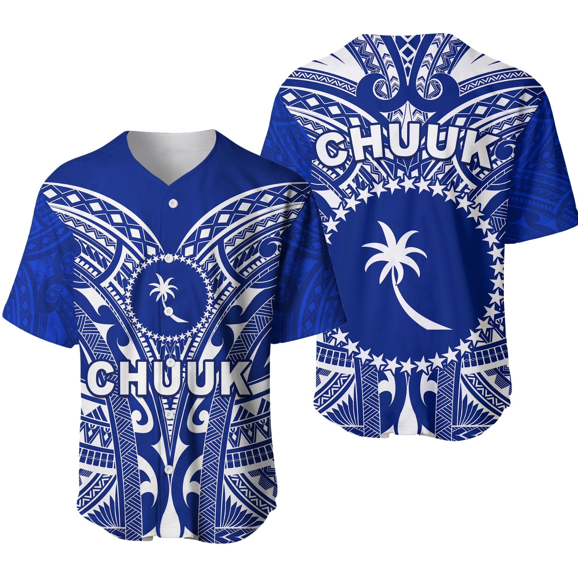 Chuuk Baseball Jersey Micronesia Simple Pattern LT13 - Wonder Print Shop