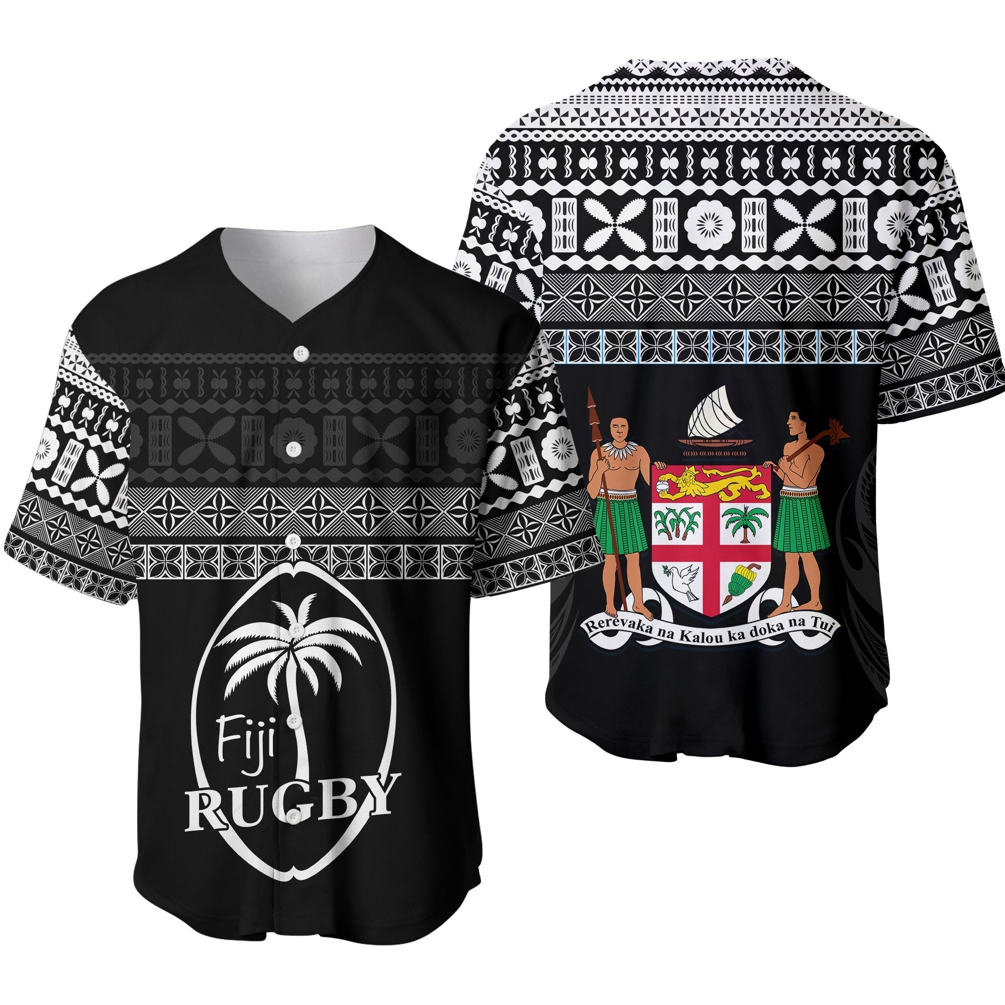 (Custom Text and Number) Fiji Rugby Baseball Jersey Lifestyle 2022 Flying Fijians LT13 - Wonder Print Shop