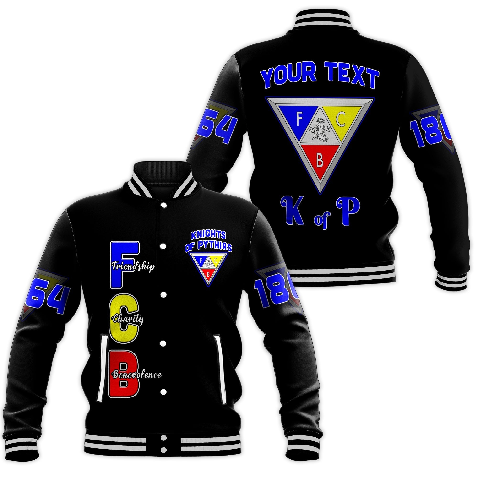 (Custom Personalise) Knights of Pythias Baseball Jacket Since 1864 Simple Style LT13 - Wonder Print Shop