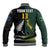 Custom Text and Number South Africa Protea and New Zealand Fern Baseball Jacket Rugby Go Springboks vs All Black LT13 - Wonder Print Shop