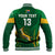 (Custom Text and Number) South Africa Rugby Baseball Jacket Springboks Champion LT13 - Wonder Print Shop