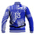 Custom Text and Number Fiji Rugby Sevens Baseball Jacket Fijian 7s Tapa Polynesian Blue Ver.02 LT13 - Wonder Print Shop