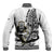 New Zealand 2022 Rugby Baseball Jacket All Black Silver Fern Maori Pattern Version White - Wonder Print Shop