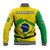 Brazil Football Baseball Jacket Brasil Map Come On Canarinho Sporty Style - Wonder Print Shop