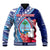 (Custom Personalised) Guam Chamorro Baseball Jacket Happy Liberation Day Latte Stone LT13 - Wonder Print Shop