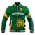 (Custom Text and Number) South Africa Rugby Baseball Jacket Springboks Champion LT13 - Wonder Print Shop