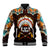 The First Americans Baseball Jacket Indian Headdress With Skull LT13 - Wonder Print Shop