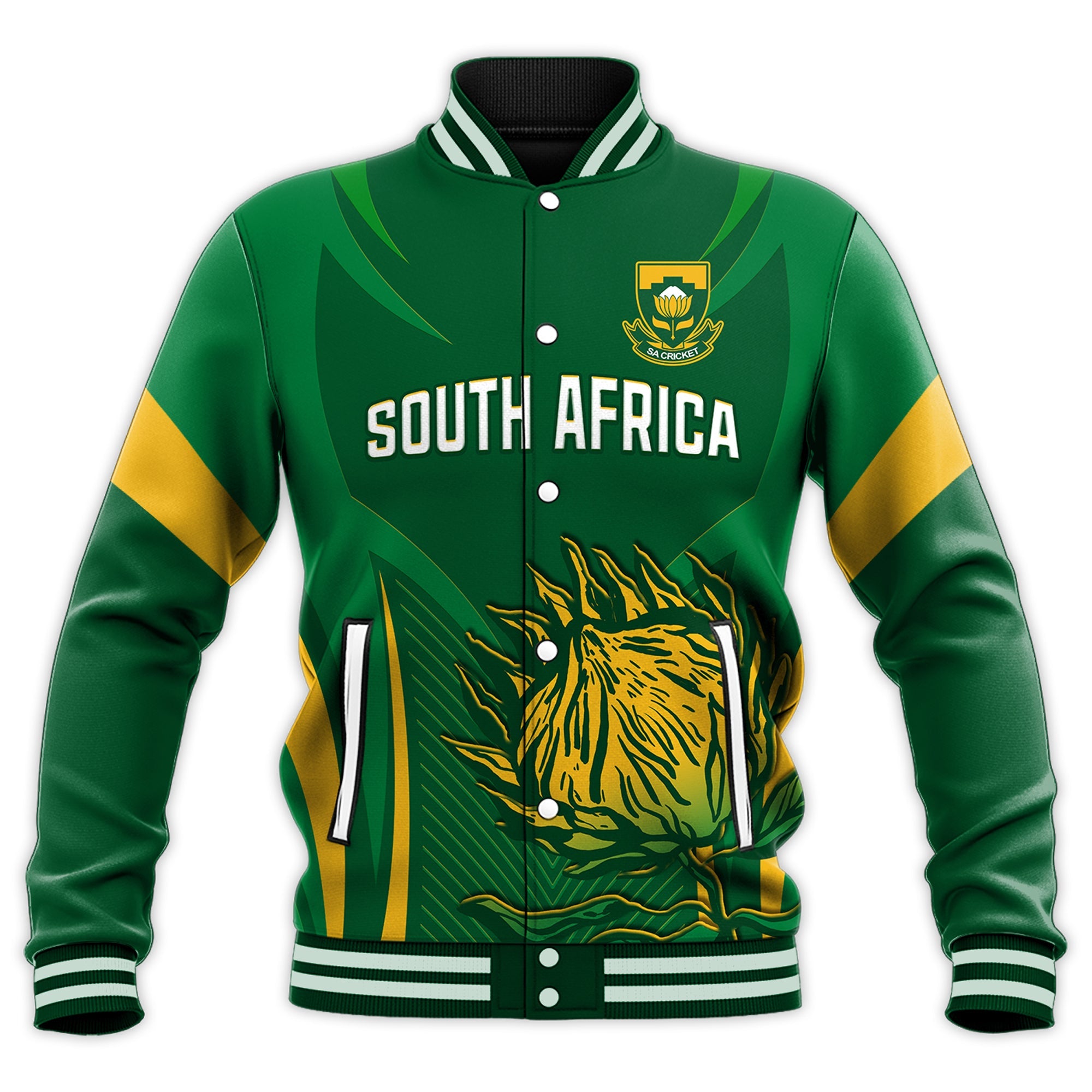 South Africa Cricket Baseball Jacket Proteas Champion LT13 - Wonder Print Shop