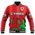 (Custom Text And Number) Wales Football Baseball Jacket World Cup 2022 Come On Cymru Yma O Hyd - Wonder Print Shop