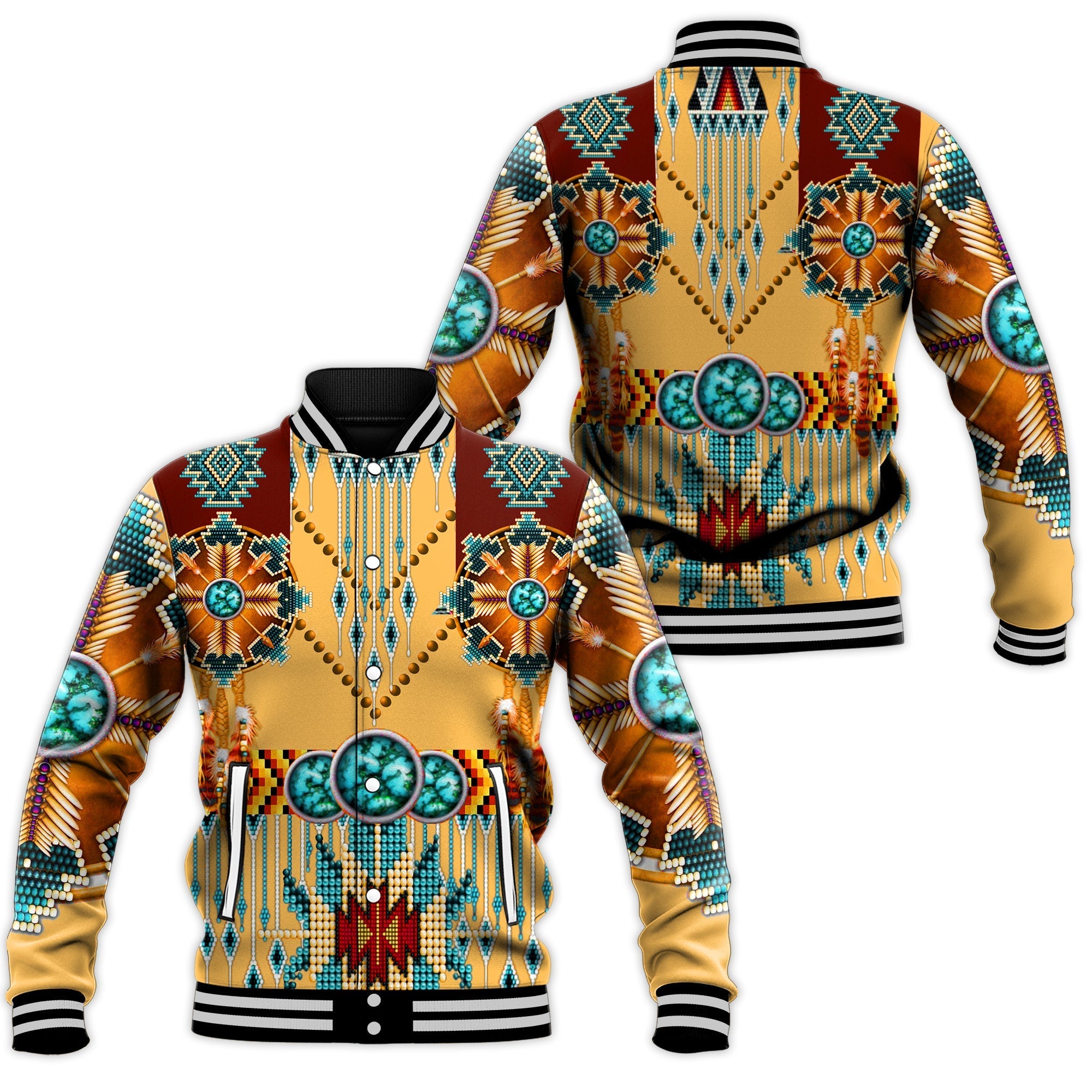 Native American Baseball Jacket Dream Catchers Indigenous LT13 - Wonder Print Shop