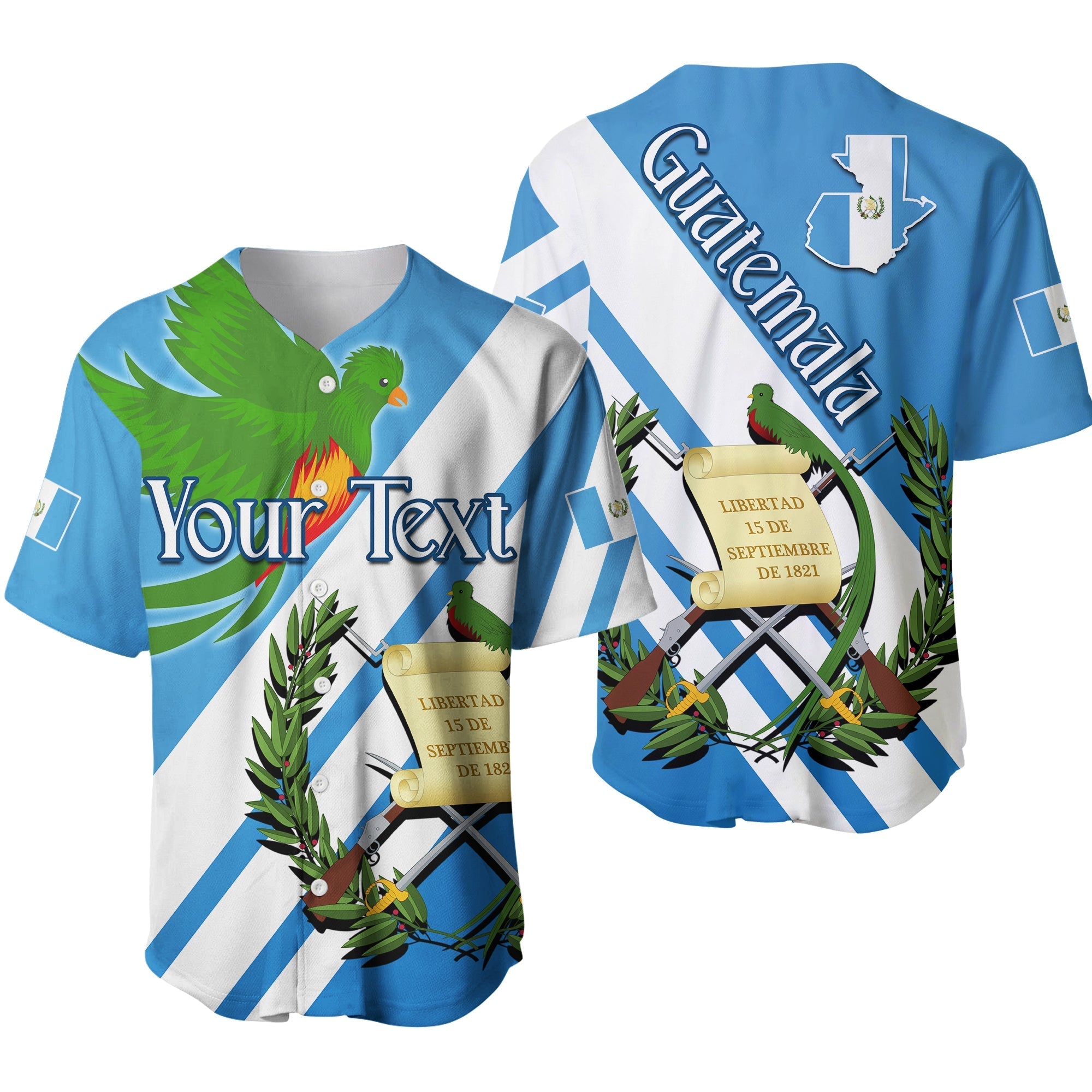 (Custom Personalised) Guatemala Baseball Jersey Resplendent Quetzal Gorgeous Ver.01 LT13 - Wonder Print Shop