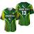 (Custom Text and Number) Pakistan Cricket Baseball Jersey Green Shaheens Champion LT13 - Wonder Print Shop