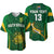 (Custom Text and Number) South Africa Rugby Baseball Jersey Springboks Champion LT13 - Wonder Print Shop