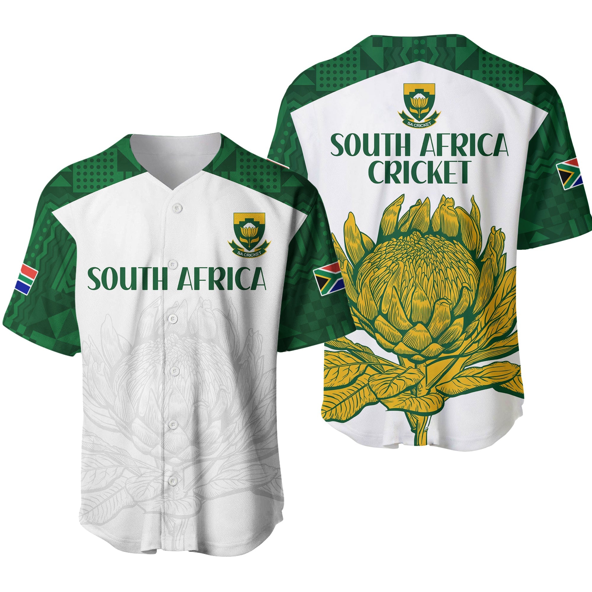 South Africa Cricket Baseball Jersey Go Proteas Boxing Day Test LT13 - Wonder Print Shop