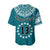 (Custom Text and Number) Cook Islands Tatau Baseball Jersey Symbolize Passion Stars Version Blue LT13 - Wonder Print Shop