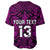 Custom Text and Number New Zealand Silver Fern Rugby Baseball Jersey All Black Purple NZ Maori Pattern LT13 - Wonder Print Shop