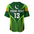 (Custom Text and Number) Pakistan Cricket Baseball Jersey Green Shaheens Champion LT13 - Wonder Print Shop