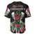 Mexico Baseball Jersey Floral Skull Dia De Los Muertos - Wonder Print Shop