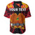 Custom Personalised Papua New Guinea Baseball Jersey PNG Bird Of Paradise Polynesian Pattern - Wonder Print Shop