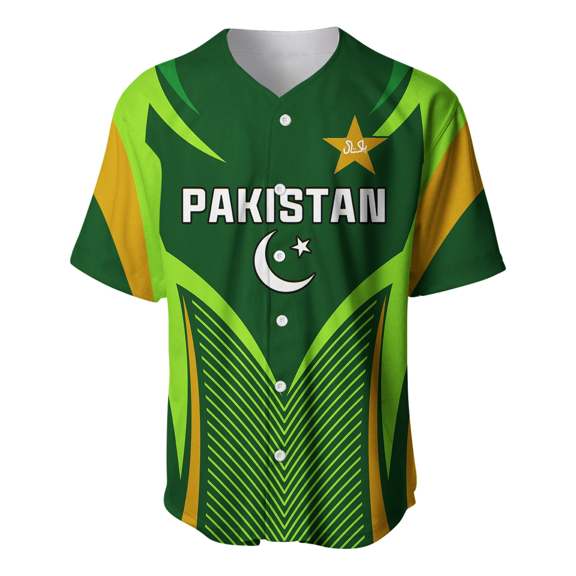 Pakistan Cricket Baseball Jersey Green Shaheens Champion LT13 - Wonder Print Shop