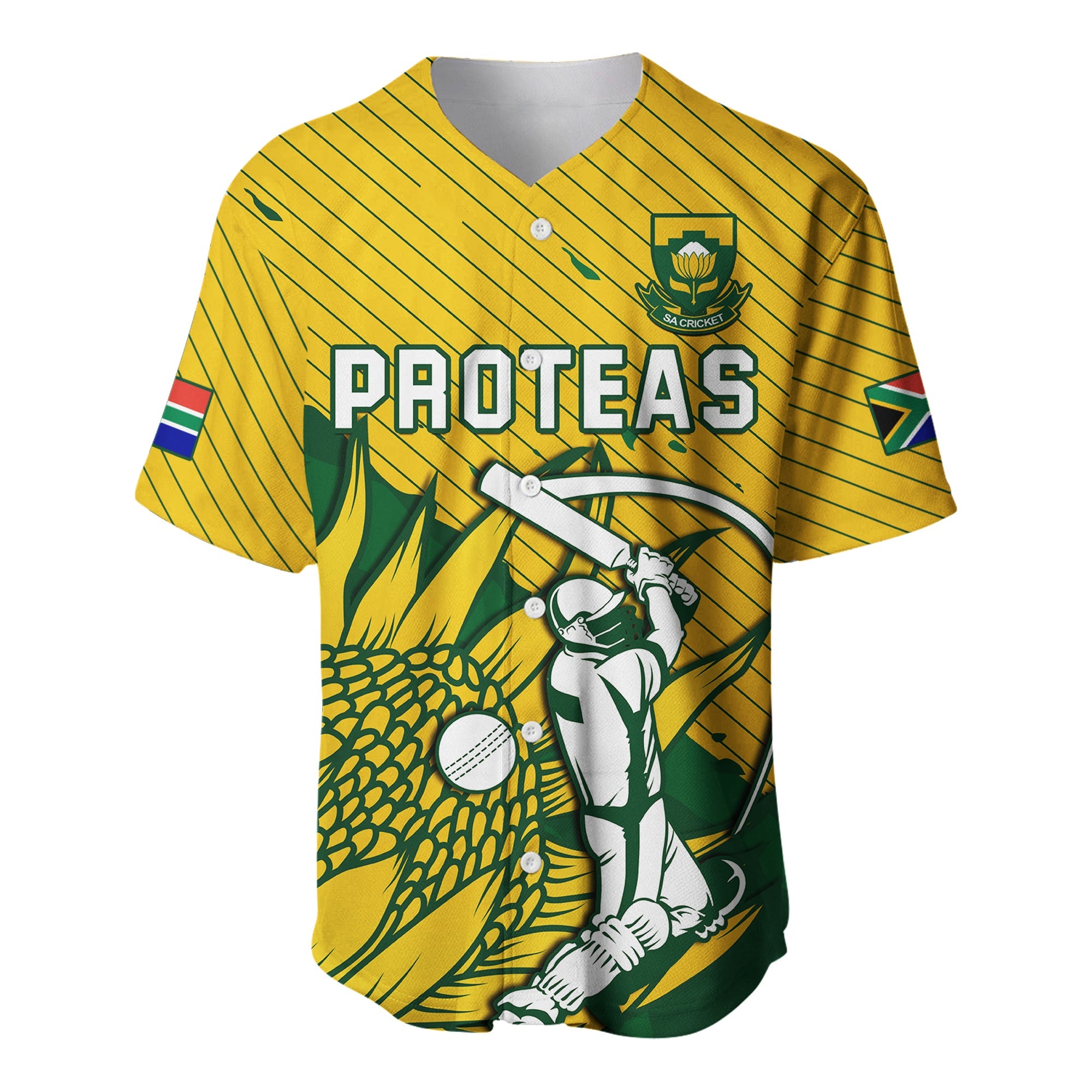 South Africa Cricket Baseball Jersey Go Proteas Unique Style - Wonder Print Shop