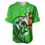 (Custom Text And Number) Ireland Cricket Baseball Jersey Irish Flag Shamrock Sporty Style - Wonder Print Shop