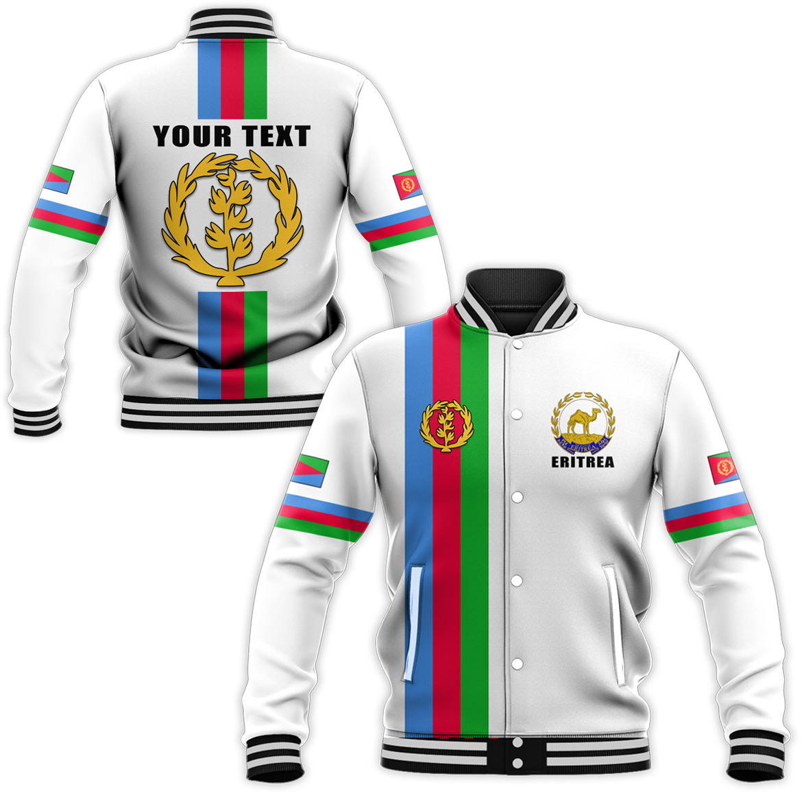 custom-personalised-eritrea-baseball-jacket-striped