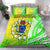 Happy Mangaia Gospel Day Bedding Set Cook Islands Coat of Arms Polynesian Pattern - Wonder Print Shop