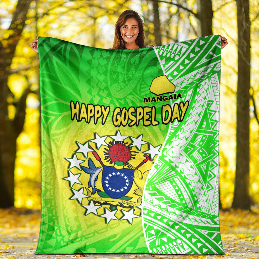 happy-mangaia-gospel-day-premium-blanket-cook-islands-coat-of-arms-polynesian-pattern