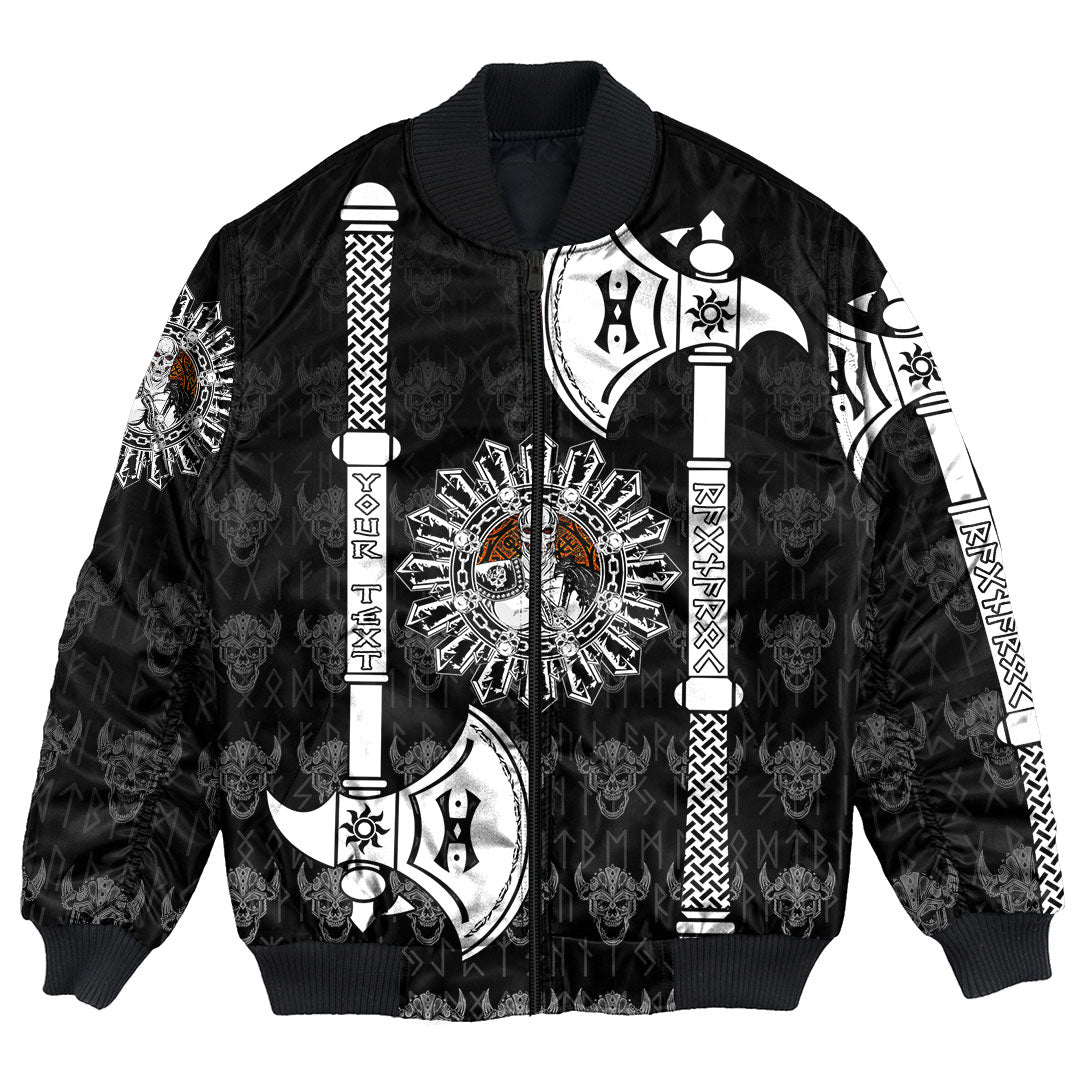 (Custom) Wonder Print Shop - Bomber Jacket Skull Warrior Dead Hero with Hammer RLT12 - Wonder Print Shop