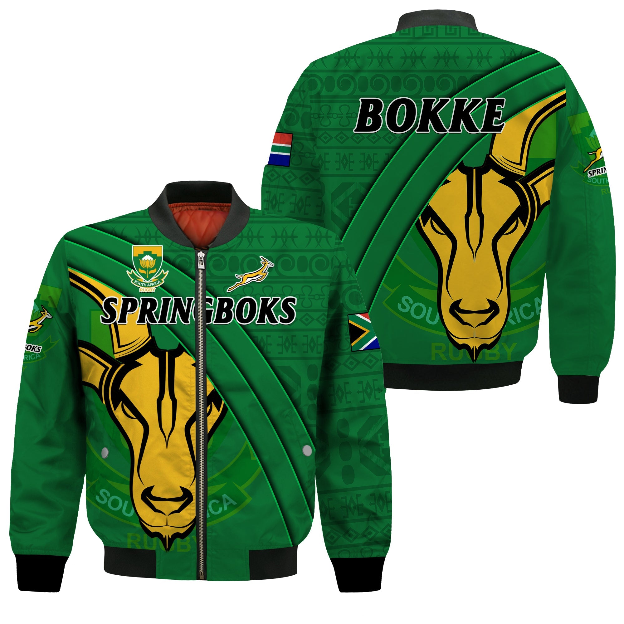 south-africa-rugby-bomber-jacket-bokke-springbok-with-african-pattern-stronger-together