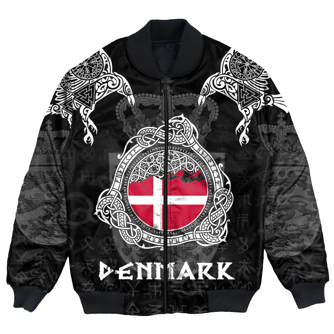 Viking Denmark Style Double Raven of Odin Bomber Jackets RLT12 - Wonder Print Shop